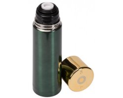 Bouteille isotherme Thermos vert en forme de cartouche 