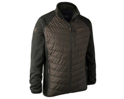 Veste matelassage et tricot vert Moor DEERHUNTER