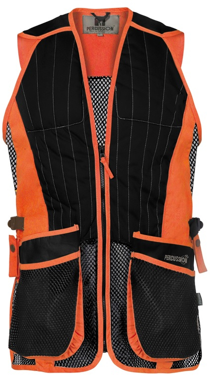 Gilet de tir ball trap noir orange EVO PERCUSSION 17697