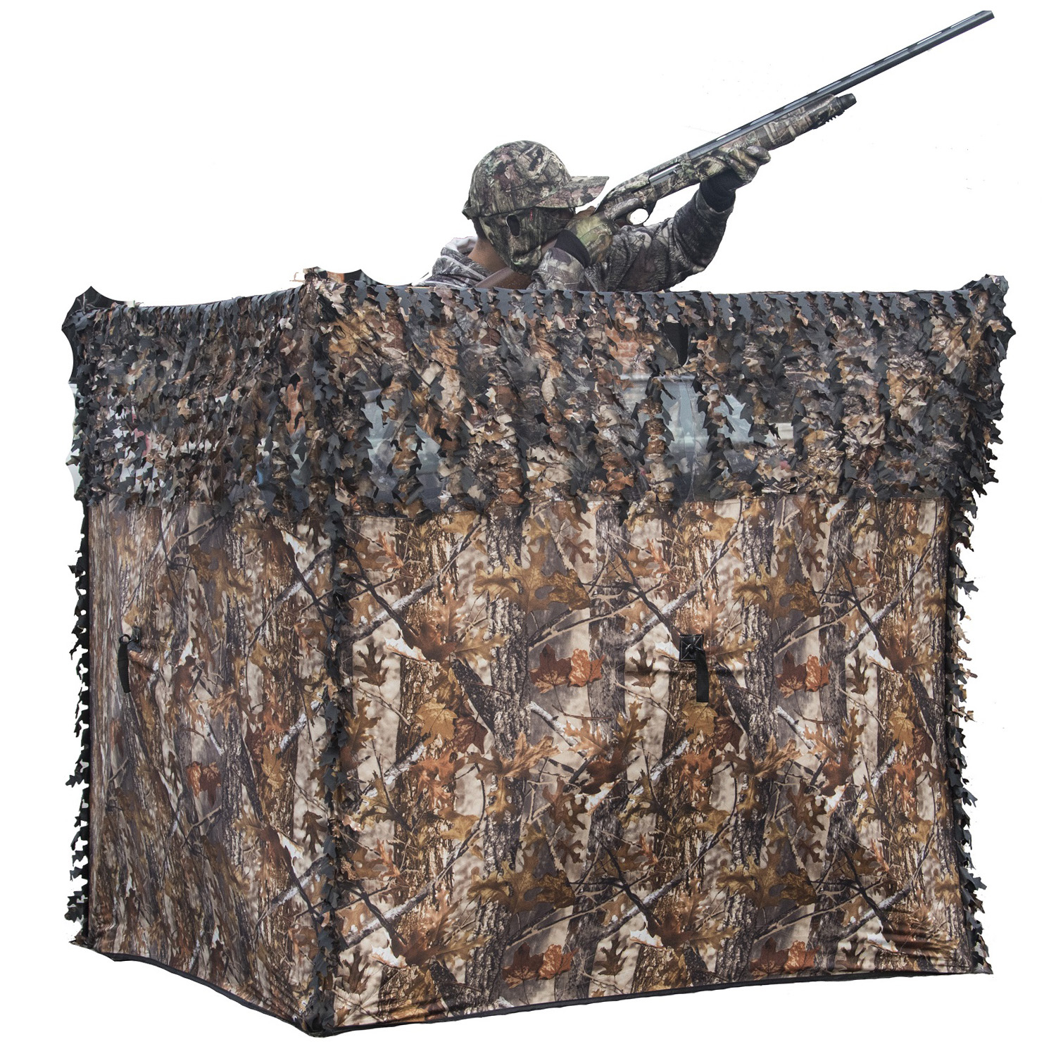 Casquette Camouflage Skeeter – Maille Marron, Vrai Bord D’arbre, Réglable – Pêche Et Outdoor
