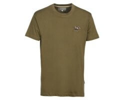 Tee-shirt uni brodé Sanglier Kaki PERCUSSION