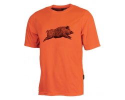 Tee-shirt enfant manches courtes sanglier orange TREELAND