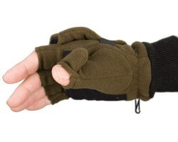 Gants polaire kaki Percussion sur Allochasse