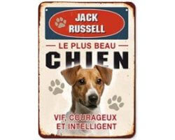 Plaque métal chien Jack Russell LOVERGREEN