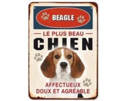 Plaque métal chien Beagle LOVERGREEN