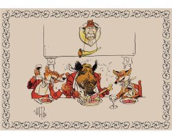 Lot de 50 sets de table en papier 'Repas Animalier' LOVERGREEN