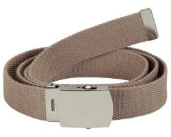 Ceinture toile unie beige PERCUSSION