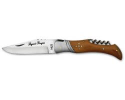 Couteau pliant avec tire-bouchons bois blanc11.5cm Laguiole Bougna 