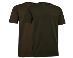Lot de 2 tee-shirts kaki et marron Deerhunter