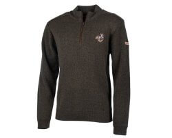 Pull col zippé sanglier TREELAND