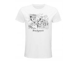 Tee-shirt blanc Bouchonnois Les inconnus