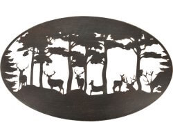 Décoration murale en métal cerfs