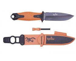 Couteau Ignite fixe noir & orange Browning