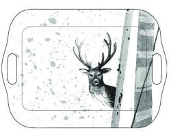 Plateau Cerf noir et blanc LOVERGREEN