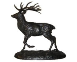 Bronze Cerf à l'arrêt grand modèle