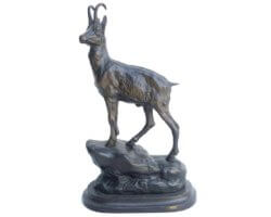 Bronze Chamois coté chasse