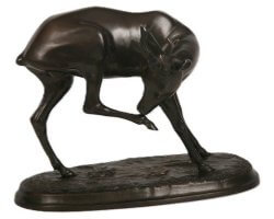 Bronze Chevreuil patte relevée LOVERGREEN