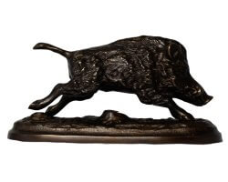 Bronze sanglier au galop LOVERGREEN