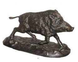 Bronze sanglier marchant petit modèle