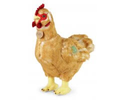 Peluche poule marron 33 cm Eco-friendly