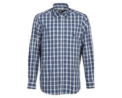 Chemise bleue à carreaux homme à manches longues dorset PERCUSSION
