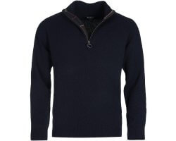 Pull col montant Holden bleu BARBOUR