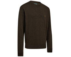 Pull col rond Harrington marron DEERHUNTER