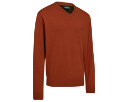 Pull col V Harrington rouille DEERHUNTER