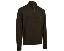 Pull demi zip Harrington marron DEERHUNTER