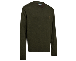Pull col V Harrington kaki DEERHUNTER