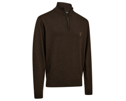 Pull demi zip Harrington marron DEERHUNTER