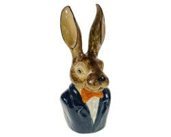 Buste de lièvre décoratif bleu LOVERGREEN