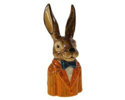 Buste de lièvre décoratif orange LOVERGREEN