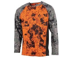 Tee-shirt manches longues Spandex digital orange