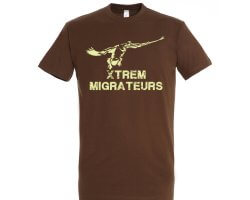 Tee-shirt marron oie à la pose XTREM MIGRATEURS