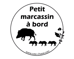 Autocollant petit marcassin à bord XTREM WILDBOAR