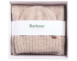 Coffret cadeau femme bonnet écharpe taupe Emmy BARBOUR