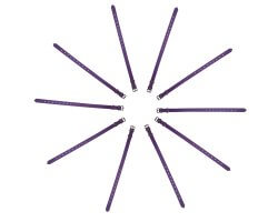 Pack éco 10 colliers PVC souple violet 