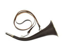 Corne d'appel ronde gainée cuir 31 cm Axel Club Interchasse