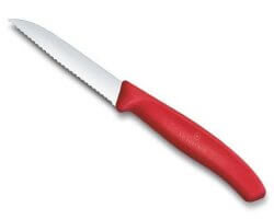Couteau de table dentelé rouge VICTORINOX