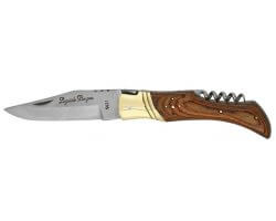 Couteau pliant avec tire-bouchons bois marron 11.5cm Laguiole Bougna 