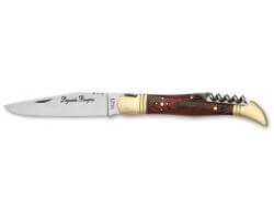 Couteau pliant avec tire-bouchons Bois rouge 12cm Laguiole Bougna 
