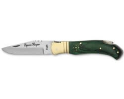 Couteau pliant en Bois coloré vert 11.5 cm Laguiole Bougna 