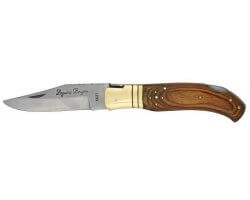 Couteau pliant en Bois coloré marron 11.5 cm Laguiole Bougna 
