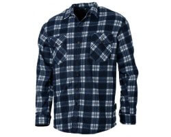 Chemise polaire à carreaux bleue TREELAND
