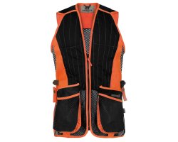 Gilet de tir ball-trap noir/orange EVO PERCUSSION