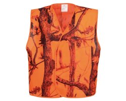 Gilet de traque enfant camouflage orange GhostCamo PERCUSSION