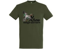 Tee-shirt enfant canard sarcelle kaki XTREM MIGRATEURS