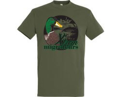 Tee-shirt tête canard colvert vert XTREM MIGRATEURS