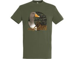 Tee-shirt homme oie cendrée au marais vert XTREM MIGRATEURS